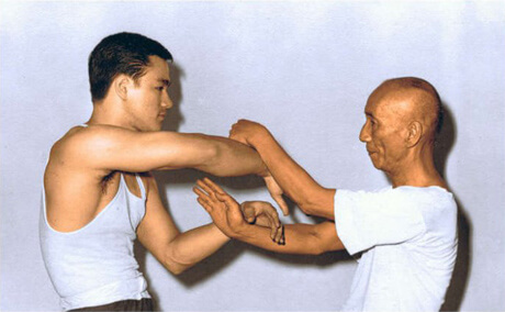 Bruce Lee and Yip Man Doing Chi Sao